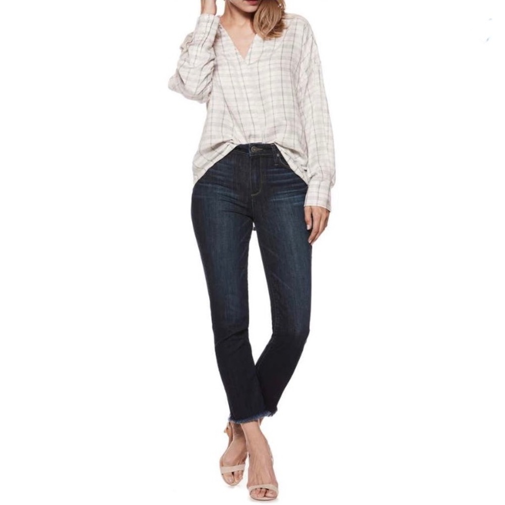 NWT PAIGE Delisa Plaid Tunic Shirt White - Small - Picture 3 of 9